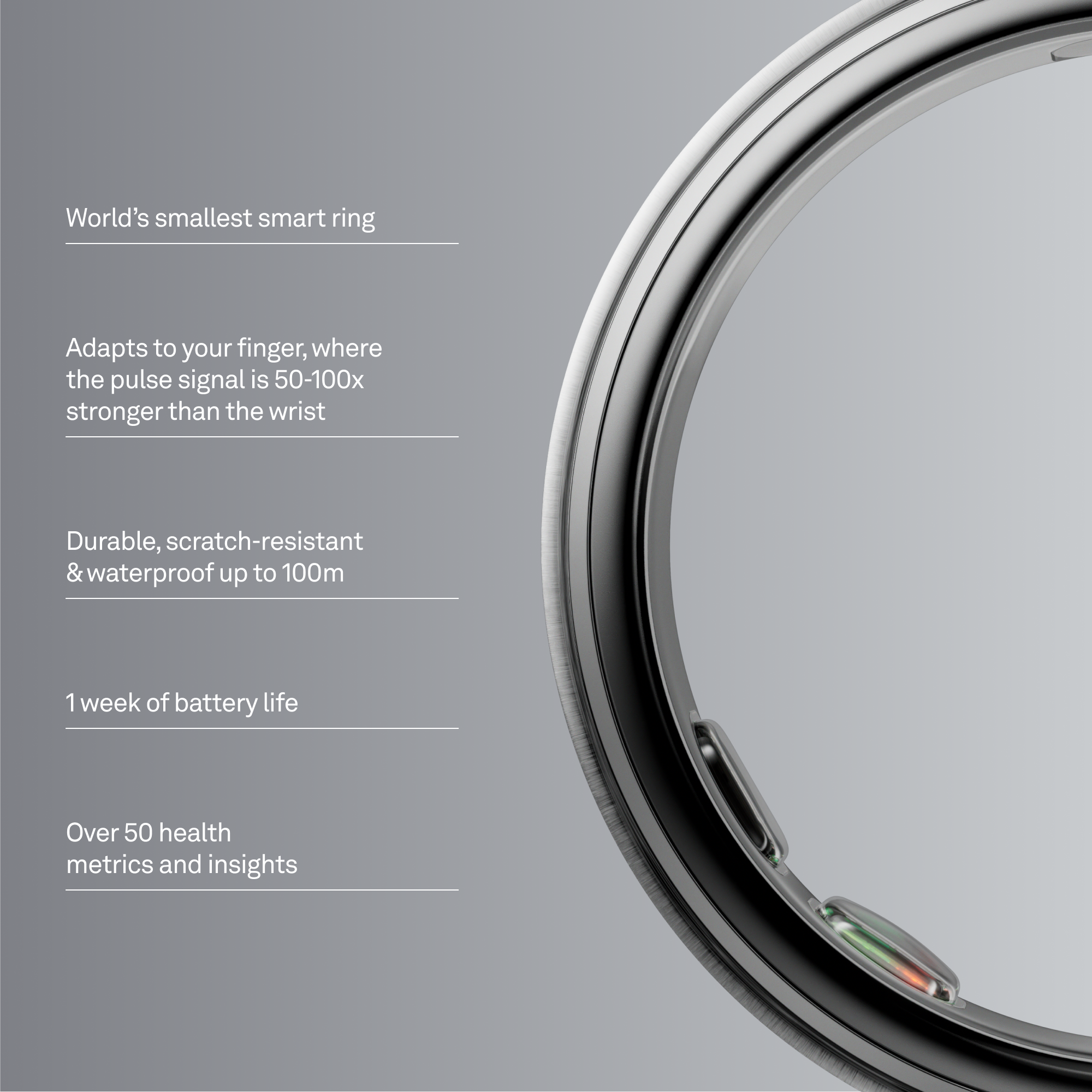 Oura Ring 5 Brushed Silver